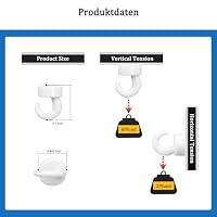 NogmeTaa Mini Magnethaken, Platzsparer & stark – 10 Stück (Weiß) – Ansicht 4
