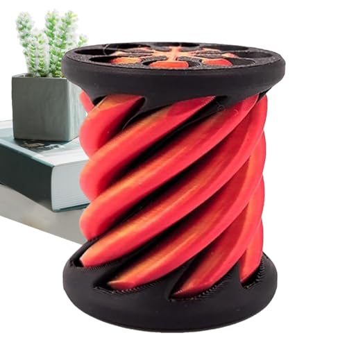 Crepfic 不可能なピラミッド通路の彫刻 | 写真古代美術建築模型 |スパイラルピラミッド - ピラミッド彫刻、エジプト像、面白い、興味深い、不可能なパススルーデスクおもちゃ