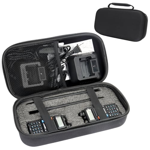 BAOFENG Walkie Talkie Case Holder Handheld Ham Radios Hard Storage Carrying Case For UV-5R BF-F8HP GM-15 Pro UV-5RA UV-5R+ Plus UV-5RE GT-5R BF-888S UV-S9 Plus UV-82 And Radio Accessories(Bag Only)