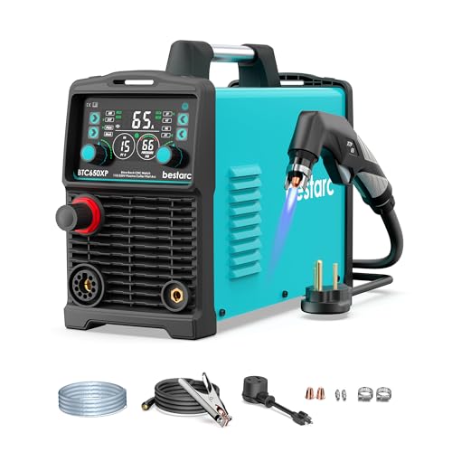 bestarc Plasma Cutter, [Blow Back Pilot Arc][Large LED][Air Sensor] 65A Non-HF CNC bestarc Plasma Cutter Machine 110V/220V Dual Voltage, 5/8