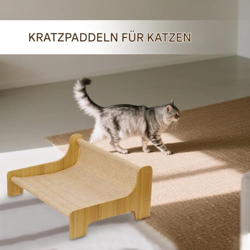 Lit à griffer pour chat résistant pour stopper les griffures et jouet interactif de salon - 8