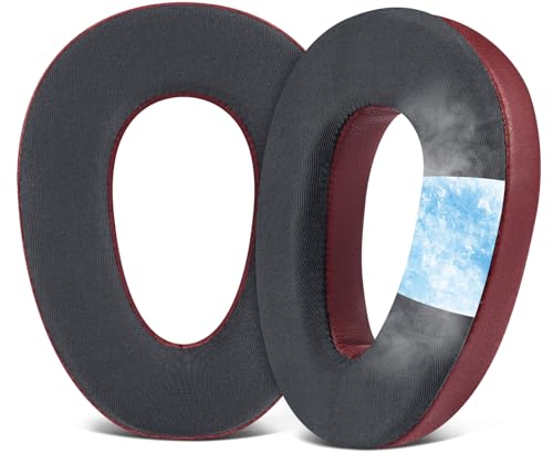 SOULWIT Cooling Gel Professional Earpads Replacement for Sennheiser PXC480, PXC550, PXC 550-II, MB660 UC, MB 660 MC, Ear Pads Cushions for EPOS Adapt 660, with Noise Isolation Memory Foam - Burgundy