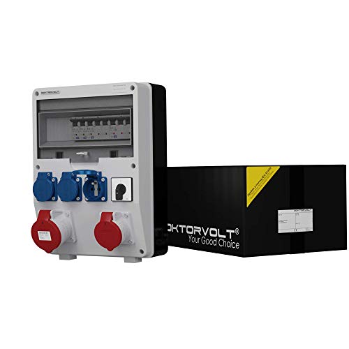 Répartiteur mural Doktorvolt 0298 TD-S 32A 16A avec interrupteur 0-1