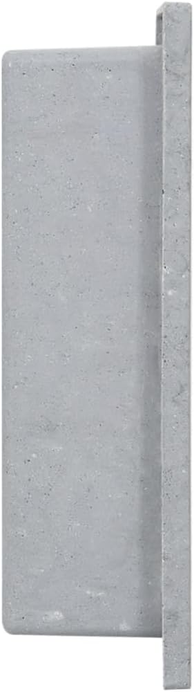 vidaXL Shower Niche - Spacious and Durable Bathroom Shelf Made from SMC with Resin in Matt Gray Color, Ideal for Bathrooms and Other Rooms - Comes with Mounting Materials