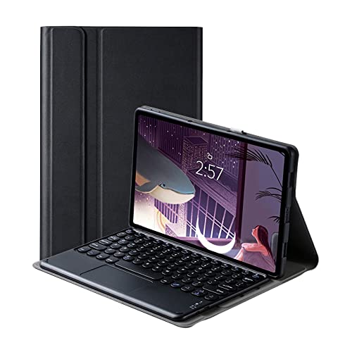Bueuwe Étui Clavier pour Lenovo Tab P11 Pro 11,5 Pouces TB-J706F, Clavier détachable sans Fil, Coque arrière Souple,Black1 with touhpad Cover