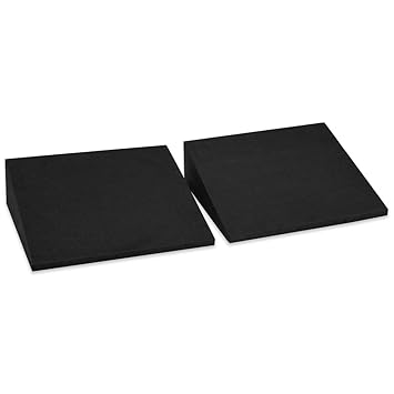 StrongTek Large Calf Stretcher Yoga Foam Wedge Slant Board Knee Pad, Back Support, Foot-Rest Cushion for Lower Leg/Calves Strength (13 Inch) -1 Pair