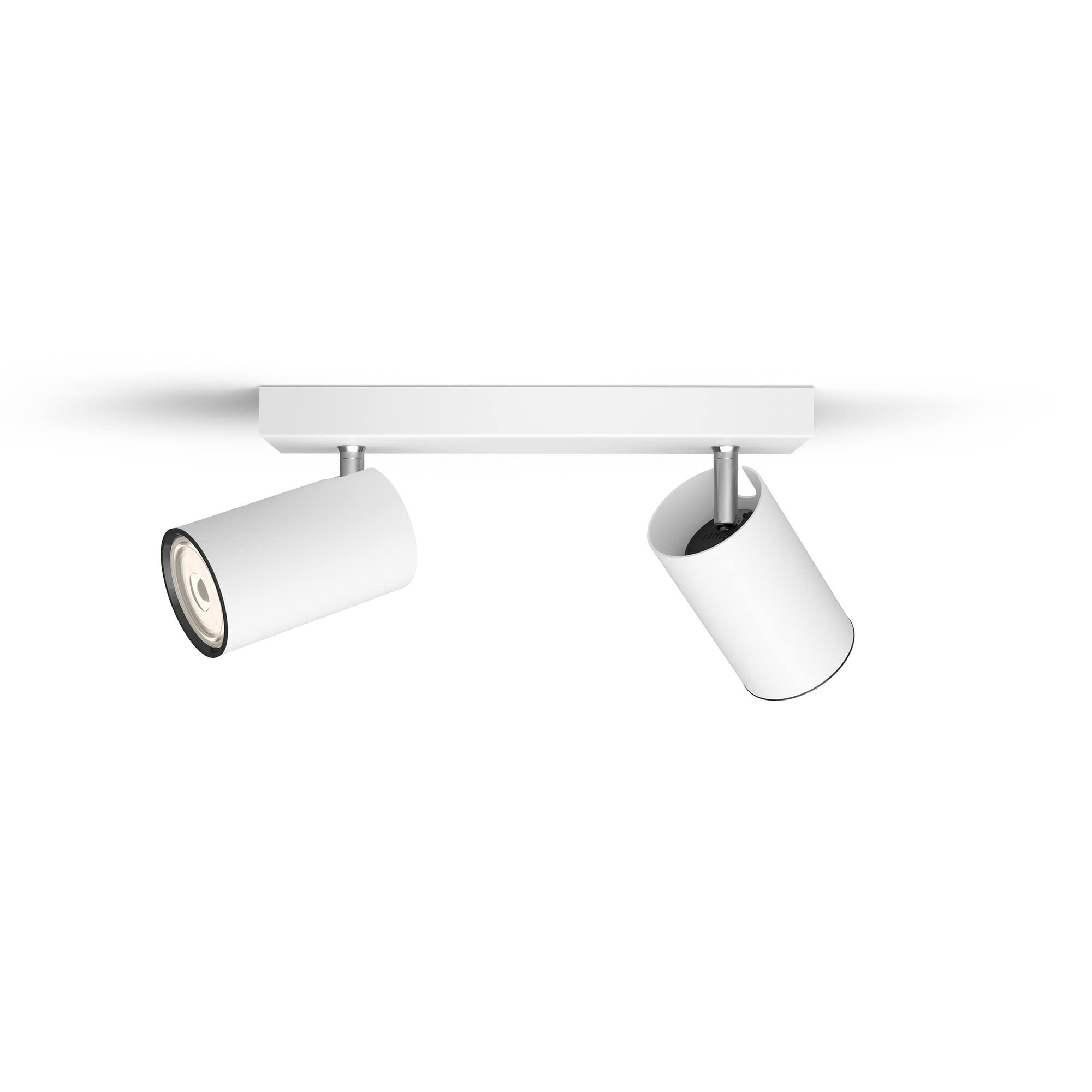 Philips myLiving Kosipo 2-er Deckenspots (2 x 5,5 W), elegante Deckenleuchte mit 2 flexiblen Spots, GU10 Leuchte ohne Leuchtmittel, weiß