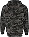 Legendary Whitetails Mens Camo Hoodie Pullover Sweatshirt Midweight V-Neck Design, Nocturnal Camo, LRG