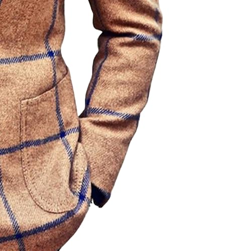 JEsilunmaMY Mens Two Button Plaid Suit Jacket Notch Lapel Business Wool Blend Sport Coats Wedding Prom Formal Blazer Coat3
