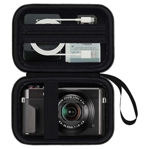 For Canon PowerShot G7X Mark II/G7X Mark III/G9X Mark II ���[�P�[�X�yCelesaiq�z��p�ی���[�P�[�X �S�ʕی� �����h�~ �L�Y�h�~ �ϏՌ� �h�o �h�� �y�� �����^�ѕ֗�