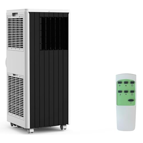 8000 BTU Portable Air Conditioners, 3-in-1 AC Unit with Dehumidifier & Fan, Cools Rooms Up to 350 Sq Ft, 45 dB Quiet Operation, 24H Timer, Remote Control, Window Kit & Wheels Included, White