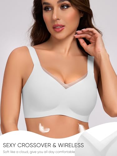 Image of Gailife Crossover Bras for Women No Underwire Wireless Bralettes Seamless Supportive T Shirt Everyday Bras