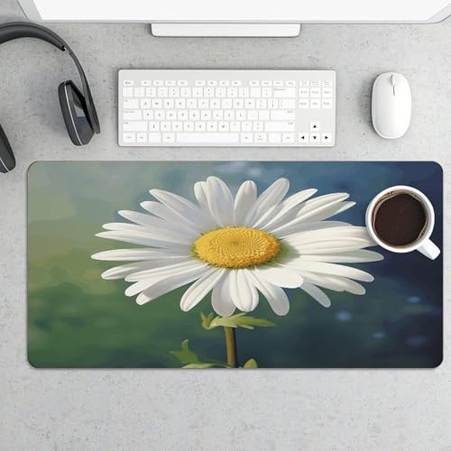 Alfombrilla para escritorio Daisy Flower grande antideslizante miniatura 5