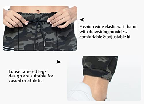 Kcutteyg Womens Joggers With Pockets, Lightweight Quick Dry Athletic Workout Soft Pants For Gym, Yoga, Running (Dark Green Camo, Small) #TOP2