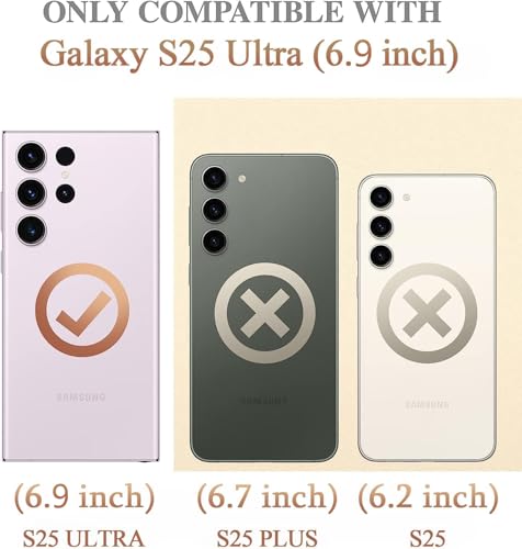 DEERLAMN Case for Samsung Galaxy S25 Ultra with Slide Camera Cover+Screen Protector (1 Pack), Rotated Ring Kickstand Military Grade Shockproof Protective Cover-Rose Gold by DEERLAMN - Used condition - Image 2