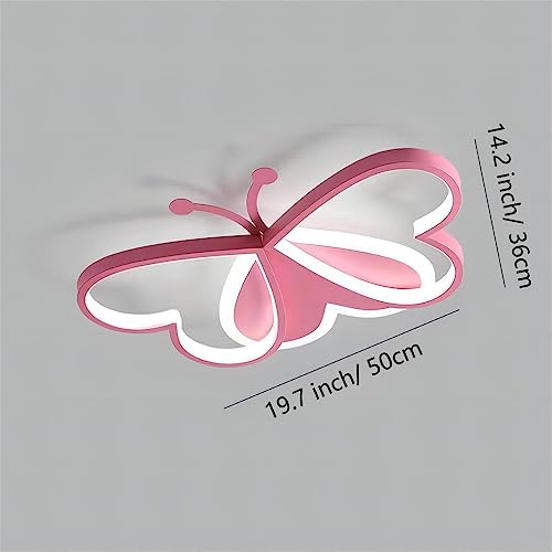 Generic 001 19.7 Inch Butterfly Ceiling Light, Dimmable Led Flush Mount Ceiling Light With Remote Control, Butterfly Ceiling Lamp For Girls' Room, Butterfly Close To Ceiling Light Fixture thumb #3