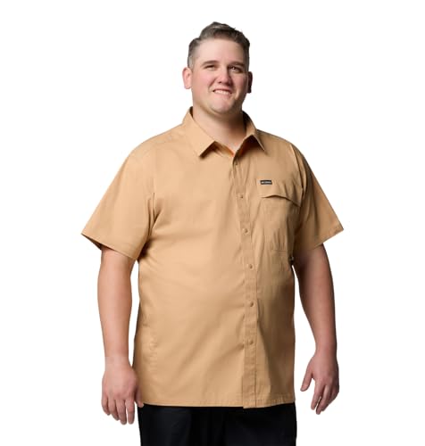 Image of Columbia Men's Landroamer Twill Short Sleeve Shirt, Short Sleeve Shirt, Canoe, XL