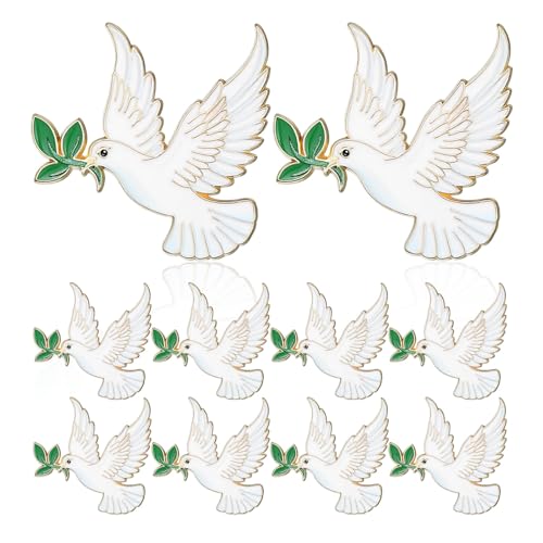 Broches paix en alliage robuste avec branche d'olivier élégante pour costume
