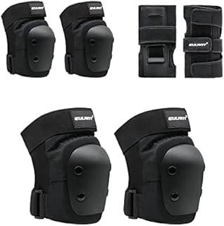 EULANT Elbow and Knee Pads for Kids & Adults, Teen Sports Protective Gear Sets, Wrist Guard Knee Elbow Pads for Skateboard Inline Roller Skating Biking Rollerblading Scooter