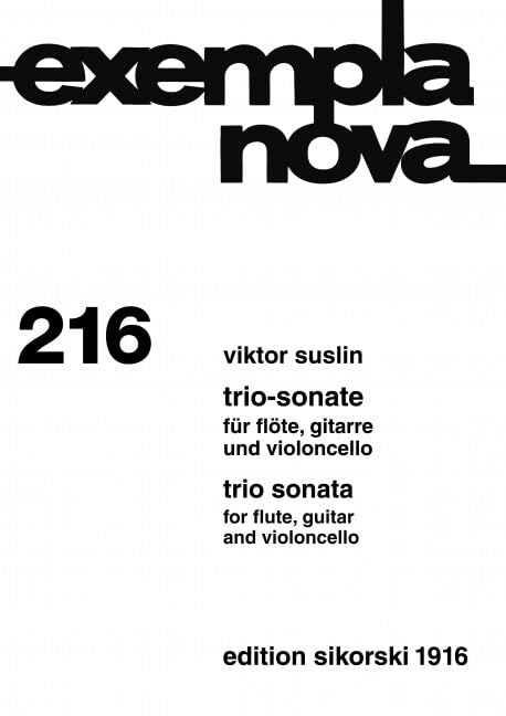 Trio-Sonate pour flûte guitare et violoncello avec partition et parties