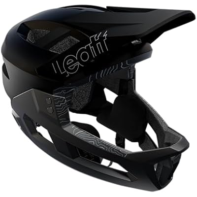 Leatt MTB Enduro 2.0 Helmet - Detachable Full Face & Convertible Mountain Bike Helmet with Removable Chin Bar & Adjustable Visor (Junior XS 50-54cm, Stealth)