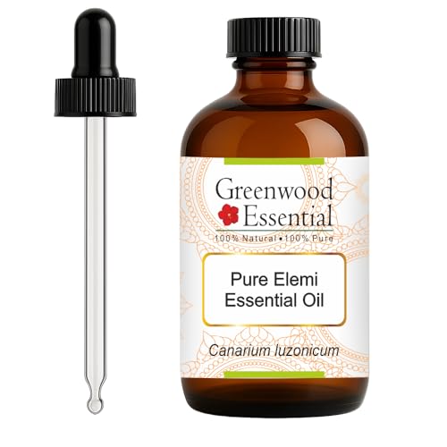 Greenwood Essential Pure Elemi Essential Oil (Canarium luzonicum) with Glass Dropper Steam Distilled 120ml (4 oz)