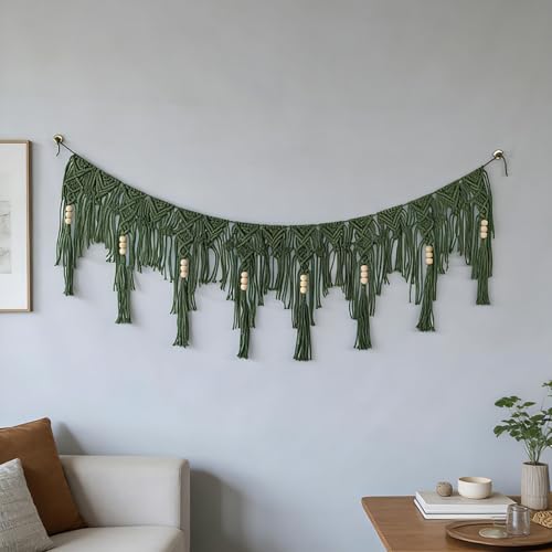 Guirnalda de macramé grande para decorar paredes vacías 3