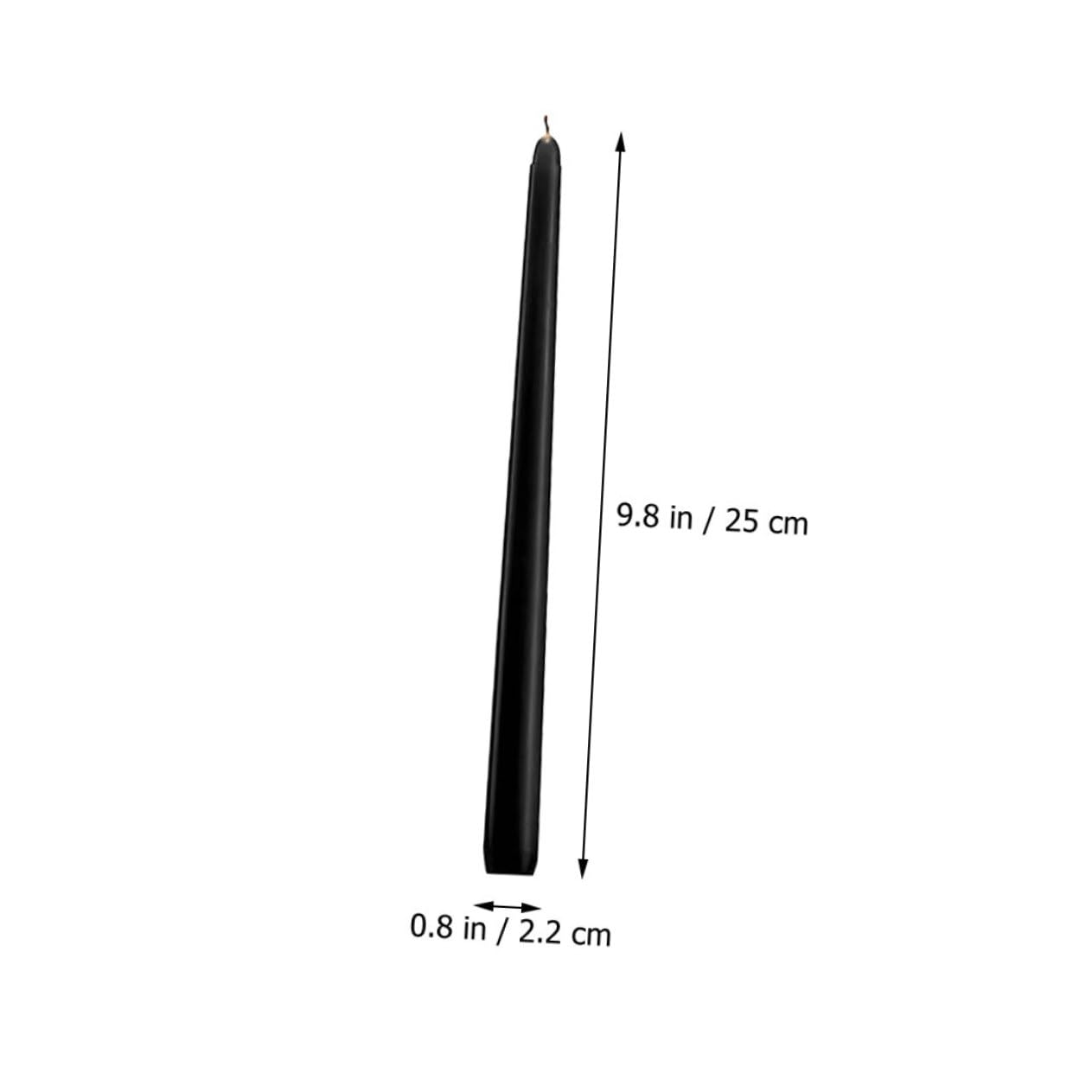 Cabilock Set Di 6 Candele Coniche Alte 25 Cm in Paraffina Nera Decorazione Per La Tavola Ideali Per Matrimoni Feste E Per Creare Latmosfera Giusta Per La Casa.