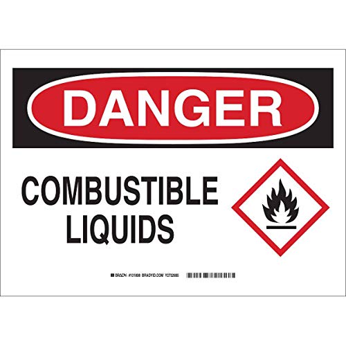 Panneau danger en fibre de verre de haute qualité pour liquides combustibles Brady