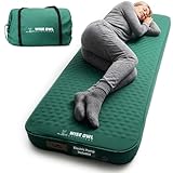 Wise Owl Outfitters Self Inflating Sleeping Pad with Electric Pump, 4" Camping Air Mattress Pad with Foam for Adults, Camp Mat for Tent, SUV & Road Trips