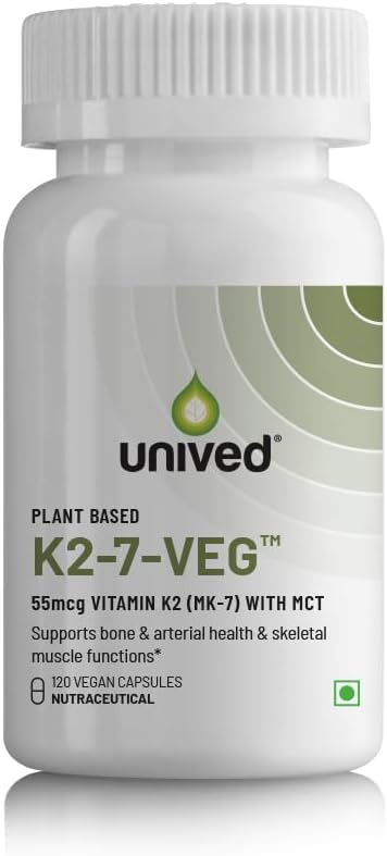 Vitamin K2-7 (MenaquinGold) 55mcg, Plant-Based Vitamin MK-7, For Optimal Calcium Absorption, Heart & Bone Health