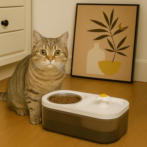 Bebedouro para Gatos, 3L Fonte Gato Inox Comedouros, Bebedouros e Acessorios para Gatos, Silenciosa,