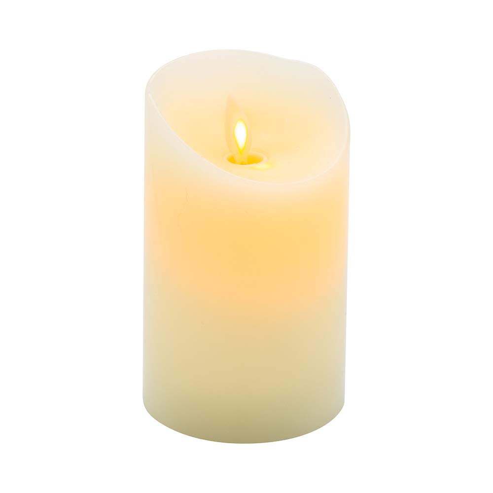 Bougie LED programmable ivoire Fire Tek 7,6x12,7 cm pour décoration maison