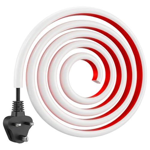 Ocultador de cables para TV montada en pared, cubrecables autoadhesivo de 41" para paredes, organizador de cables flexible de silicona blanco miniatura 1