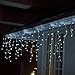 Produktbild EAMBRITE 9.45m 320 LED Eiszapfen Lichterkette kühles weißes LED Lichtervorhang Lichterketten für Zuhause Weihnachten Hochzeit Fassaden