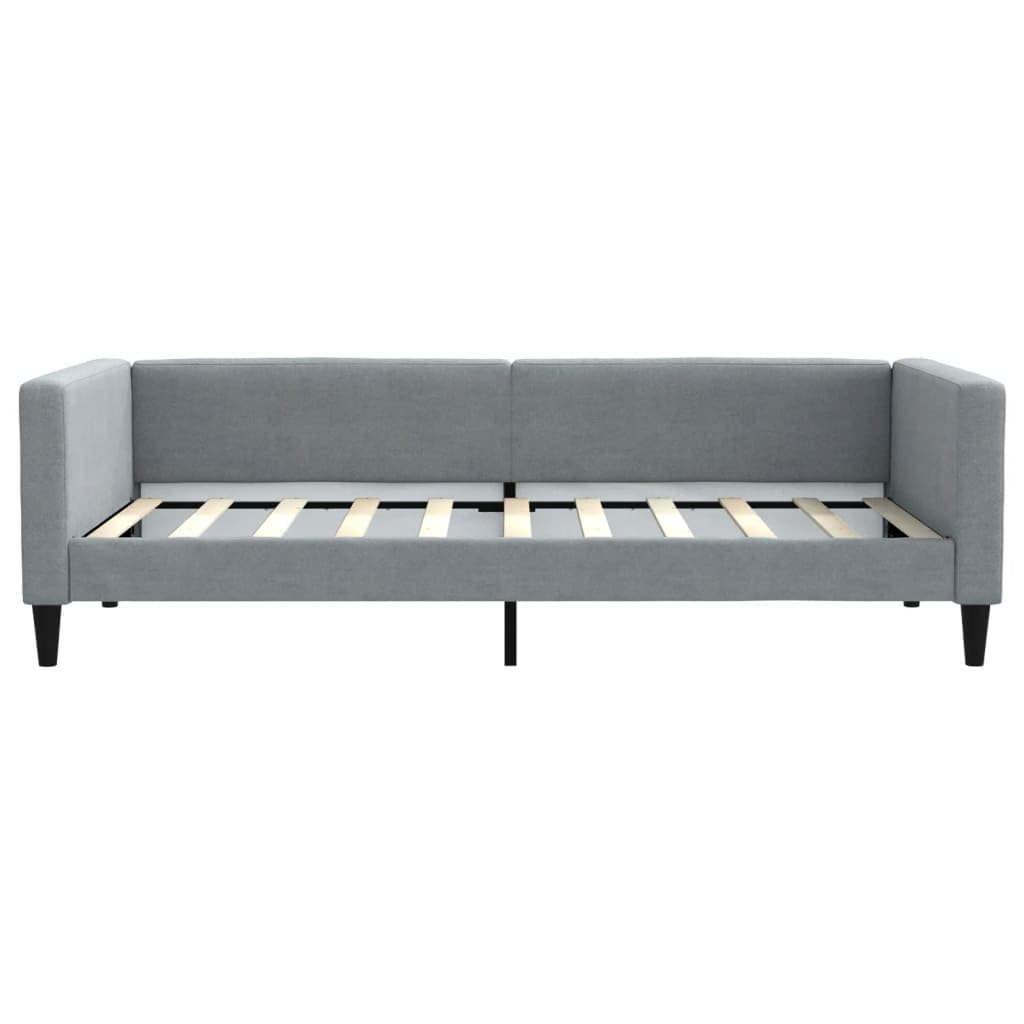 Brokky 353993 Letto da Giorno Grigio Chiaro 90x190 cm in Tessuto Divano Letto,Giroletto, Singolo, Matrimoniale, Moderna