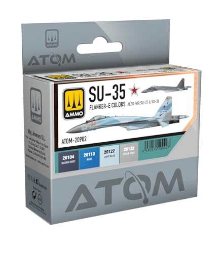Kit peinture ATOM SU-35 FLANKER-E fini sans trace Mig Jimenez SU-34