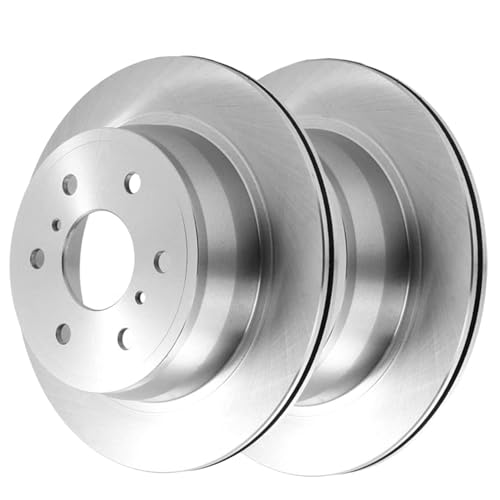 Image of Detroit Axle - Rear Brake Rotors for 6-Lug 2004-2011 Ford F-150 Lobo, 2006-2008 Lincoln Mark LT Disc Brake Rotors 2005 2007 2009 2010 Replacement Brakes