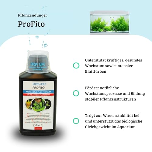 Easy Life ProFito - 250 ml Pflanzendünger für Aquarien – Universaldünger für Wasserpflanzen, fördert kräftiges Wachstum & sattes Grün, nährstoffreiche Pflege