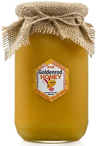 RAW HONEY directly from the beekeeper in Poland | 1,1 KG | GOLDENROD honey | Raw, natural, very healthy, without additives. Unfiltered, not centrifuged or heated | Made by bees