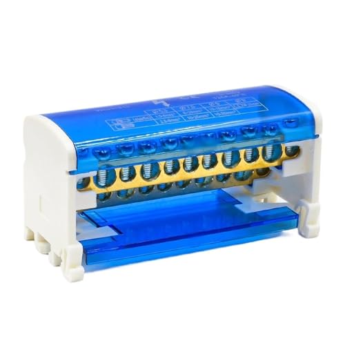WDH-211 Screw Terminal Block DIN Rail Mount, Compact 10A Electrical Connector for Industrial Control Cabinet (1PCS)