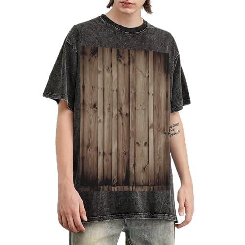 T-shirt baggy imprimé grain de bois : le look décontracté pour vos sorties urbaines