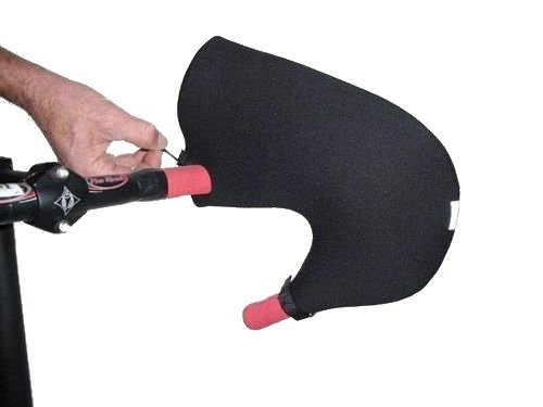 Bar Mitts Cold Weather Road Bicycle Handlebar Mittens Fits Campy/Sram/Shimano Shifters With Internally Routed Cables, Medium , Black #TOP4