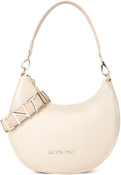 VALENTINO BAGS Portemonnee met labelopschrift, model 'ALEXIA' in ecru