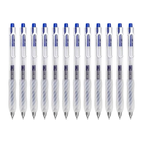 12PCS Retractable Gel Inks Pen 0.5MM Tip Refillable Gel Pen Quick Drying Inks for Journaling Note Taking Writing Quick Drying Ge