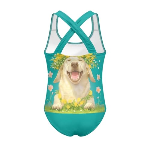 Image of One Piece Swimsuit Girls Cross-Back Bathing Suit 5-14Y Kids Swimwear Cute Swimsuits Sleeveless Bathing Suits