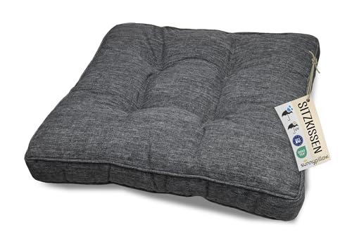 sunnypillow Polster für Gartenmöbel - Sitzkissen 60 x 60 cm für...