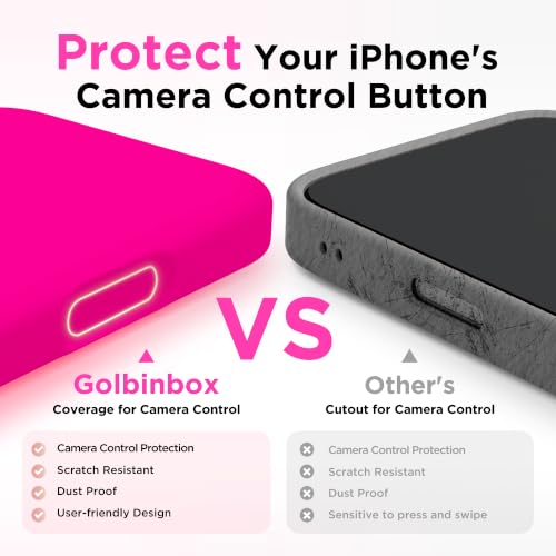 Image of GolbinBox Magnetic for iPhone 17 Case, Silicone Cover, Neon Pink
