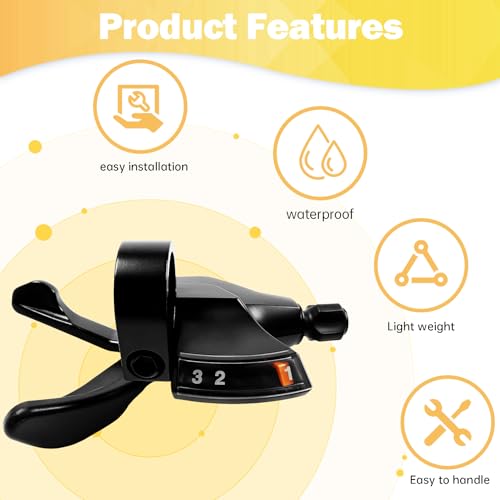Relwears Bike Shifter SL-M315 3 Speed Left Thumb Gear Shifter 3 Speed Shifter for Moutain Bike, Road Bike and Commuter Bike