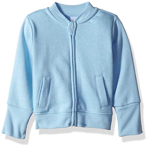 Hanes unisex baby Ultimate Zippin Fleece Jacket Sweater, Light Blue, 6-12 Months US